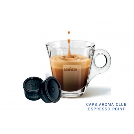 100 CAPSULES DE CAFÉ  AROMA CLUB ARABICA 100%  ESPRESSO POINT - HAUTE QUALITE - 100% ITALIEN.