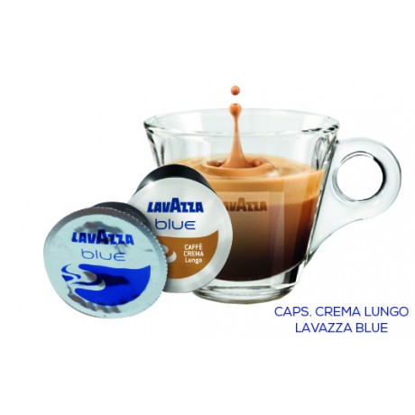 100 CAPSULES DE CAFÉ CREMA LUNGO. LAVAZZA BLUE       HAUTE QUALITE - 100% ITALIEN.