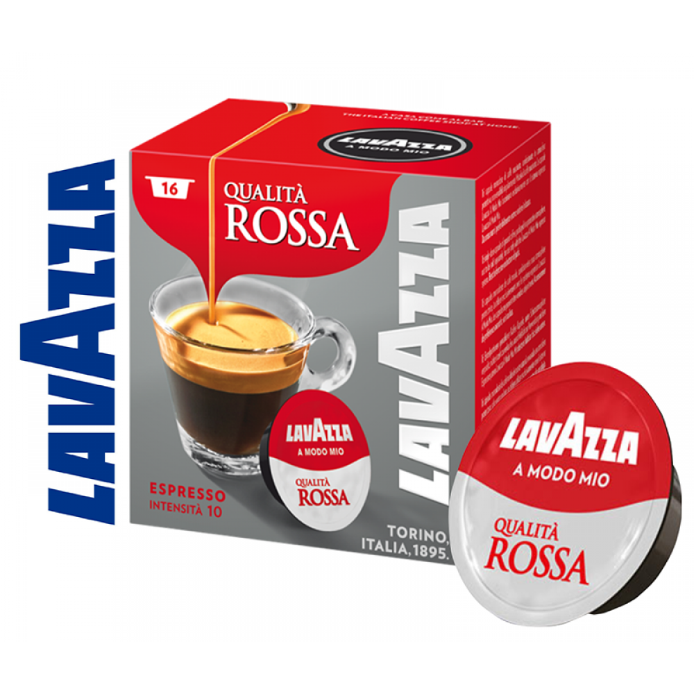    16 CAPSULES DE CAFÉ QUALITE ROSSA À MODO MIO    HAUTE QUALITE- 100% ITALIEN.