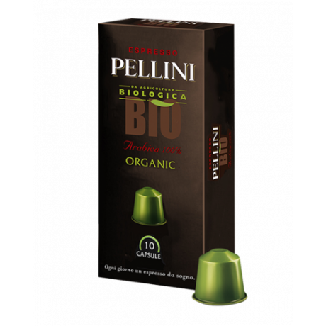 120 CAPSULES DE CAFÉ BIO ORGANIC PELLINI. Comp Nespresso     HAUTE QUALITE - 100% ITALIEN.