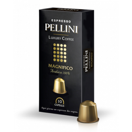 120 CAPSULES DE CAFÉ MAGNIFICO PELLINI. Comp Nespresso  HAUTE QUALITE - 100% ITALIEN.